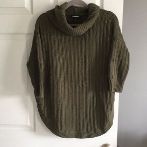 Express Circle Hem Cowl Neck Sweater
